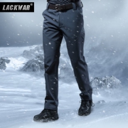 lackwar 秋冬款 四向弹力 男防风加绒软壳裤