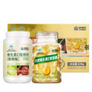 康恩贝 天然维生素E软胶囊+VC咀嚼片 2瓶礼盒装
