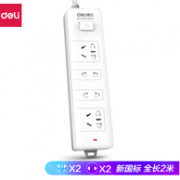2件 Dell 得力 4位 2m 插线板