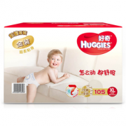 HUGGIES 好奇 金装 婴儿纸尿裤 XL105片 *2件  308元包邮