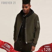 3色可选：Forever21  男士飞行员夹克外套