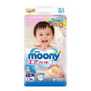moony 尤妮佳 婴儿纸尿裤 L 54片 *6件  377.1元含税包邮
