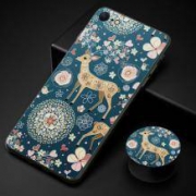 以诺 iPhone/vivo/oppo/华为/小米浮雕手机壳 送气囊支架