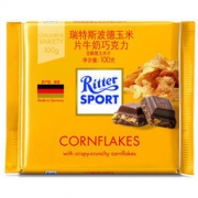 Ritter SPORT 瑞特斯波德 玉米片牛奶巧克力 100g*10件 99元包邮