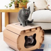 FUWAN 福丸 立体猫房子型 猫抓板 +凑单品