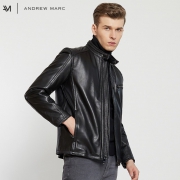 18冬款，Andrew Marc 安德鲁·马克 男士小立领绵羊皮真皮夹克