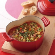 酷彩（Le Creuset）  珐琅铸铁心形法式烧锅 1.9L 樱桃红