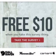 小手一抖$10到手，Moosejaw参与问卷调查