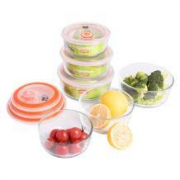 Corelle 康宁 Snapware系列 微压式 玻璃保鲜盒 6件套