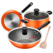 京东PLUS会员： COOKER KING 炊大皇 TZ03CY 不粘锅三件套 99元包邮（需用券）