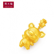 周大福 十二生肖 星星小猪 黄金吊坠 R21600