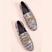 TORY BURCH 托里·伯奇 Jessa女士平底蛇纹乐福鞋 $174