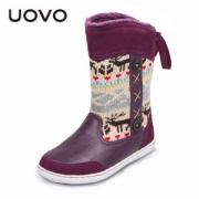 UOVO 女童加长加绒雪地靴 可做亲子款
