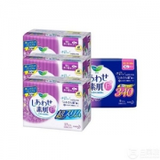 乐而雅 F系列 日用护翼卫生巾25cm*17片*3包 +夜用34cm*9*1包 2套 ￥148包邮