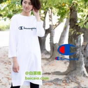 限尺码，Champion 冠军牌 日本线 CW-N403 女士七分袖连衣裙 Prime会员凑单免费直邮含税