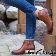 限US6码，Clarks 其乐 Maypearl Fawn 女士复古粗跟踝靴 Prime会员免费直邮含税