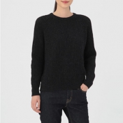 无印良品 MUJI 女式 绫纹编织毛衣