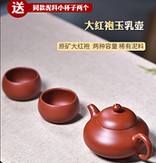 4.9分：九把壶 大红袍朱泥玉乳壶 160ml