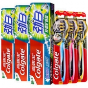 Colgate 高露洁 劲白竹炭套装（劲白竹炭牙膏120g×3+适齿炭牙刷×3支 ） 29.9元