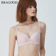 BRAGOOD 无钢圈薄款亮粉 侧比收副乳 少女聚拢文胸 59.9元（79.9-20）
