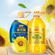 金龙鱼健康组合套装 阳光葵花籽油4L+稻米油4L 99.9元包邮