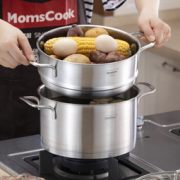 Momscook 慕厨 MT22ST 不锈钢蒸锅 带蒸格 22cm +  181.1元包邮