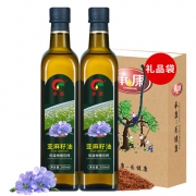 承康 一级纯亚麻籽油 500ml*2件 低温压榨