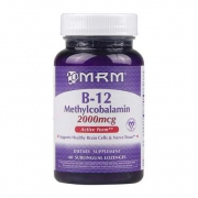 美国 MRM B-12维生素 60粒 高等动物自身不能合成 预防恶性贫血