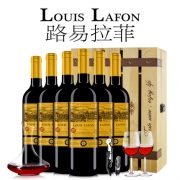 法国原瓶原装进口 路易拉菲 红酒 750ml*6瓶