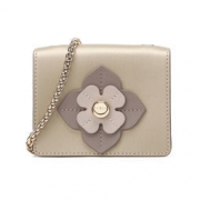 芙拉 FURLA DELIZIA 女士系列灰色牛皮小巧手拎包 922099 E EP18 FSM COLOR GOLD 576元包邮