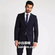 限90码，HUGO Hugo Boss 雨果·博斯 Alans 男士修身初剪羊毛西装 Prime会员免费直邮含税