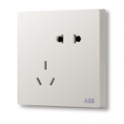 ABB AF205 轩致雅典白86型五孔墙壁插座*8只