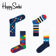 Happy Socks 男士中筒袜礼盒 4双装