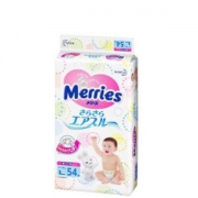Merries 妙而舒 婴儿纸尿裤 L54片 2包装