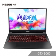 HASEE 神舟 战神 T7-CR7DA 16.1英寸游戏笔记本 （i7-8750H、8GB、512GB、GTX1060 6G、144Hz）