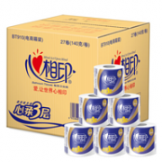 3件 心相印 心柔系列 卷纸 3层x140gx27卷