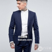 限XL码，HUGO Hugo Boss 雨果·博斯 Arti 男士修身纯初剪羊毛西装 Prime会员免费直邮含税