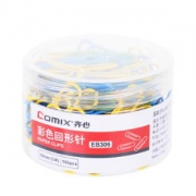 Comix 齐心 EB306 彩色回形针 29mm 160枚/桶 3桶装  *5件