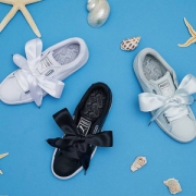 US7码，PUMA 彪马 Basket Heart Oceanaire 蝴蝶结板鞋 Prime会员免费直邮