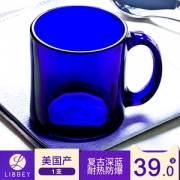 利比 Libbey 深蓝复古马克杯 385ml