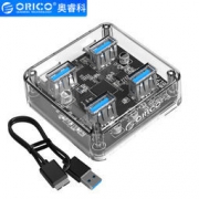 ORICO 奥睿科 USB3.0分线器 一拖四多接口集线器HUB转换器 MH4U-U3-03-CR 35元