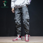 新款宽松九分运动裤休闲工装裤男