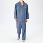 MUJI 无印良品 68AB206 男士法兰绒睡衣