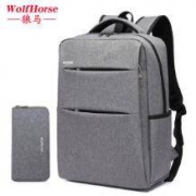 wolfhorse 防盗双肩背包电脑包 送零钱包