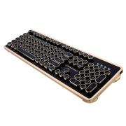 ThundeRobot 雷神 K60C 蒸汽朋克机械键盘 Cherry轴 复古打字机键帽 104键 金色