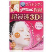 部分地区有货：Kracie 肌美精 超渗透3D 胶原蛋白保湿弹力 4片 *3件