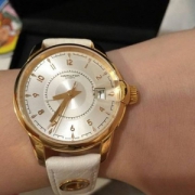 Hamilton 汉密尔顿 永恒经典铁路系列 H40445955镀金女士自动机械腕表 $399（需用码）