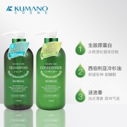 熊野油脂 植物沙龙防脱无硅油洗发水护发素套装 700ml*2瓶