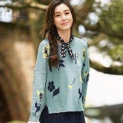 inman 茵曼 1874132456 宽松套头毛衣