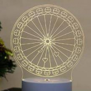 Menelaus 平面3D小夜灯 三色无极调光